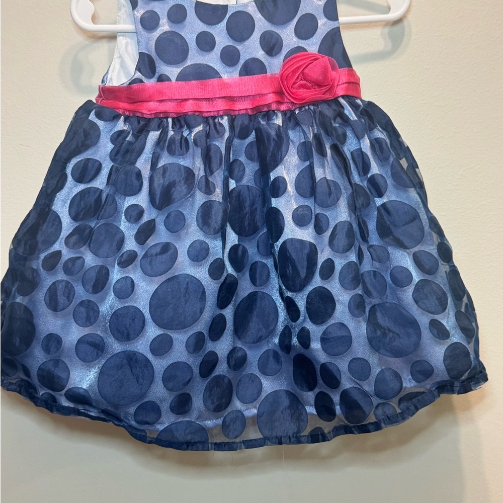 Polka Dot Dress with Pink Belt